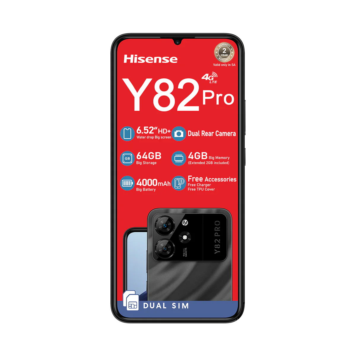 Hisense Y82 Pro 64Gb Dual Sim - Image 3