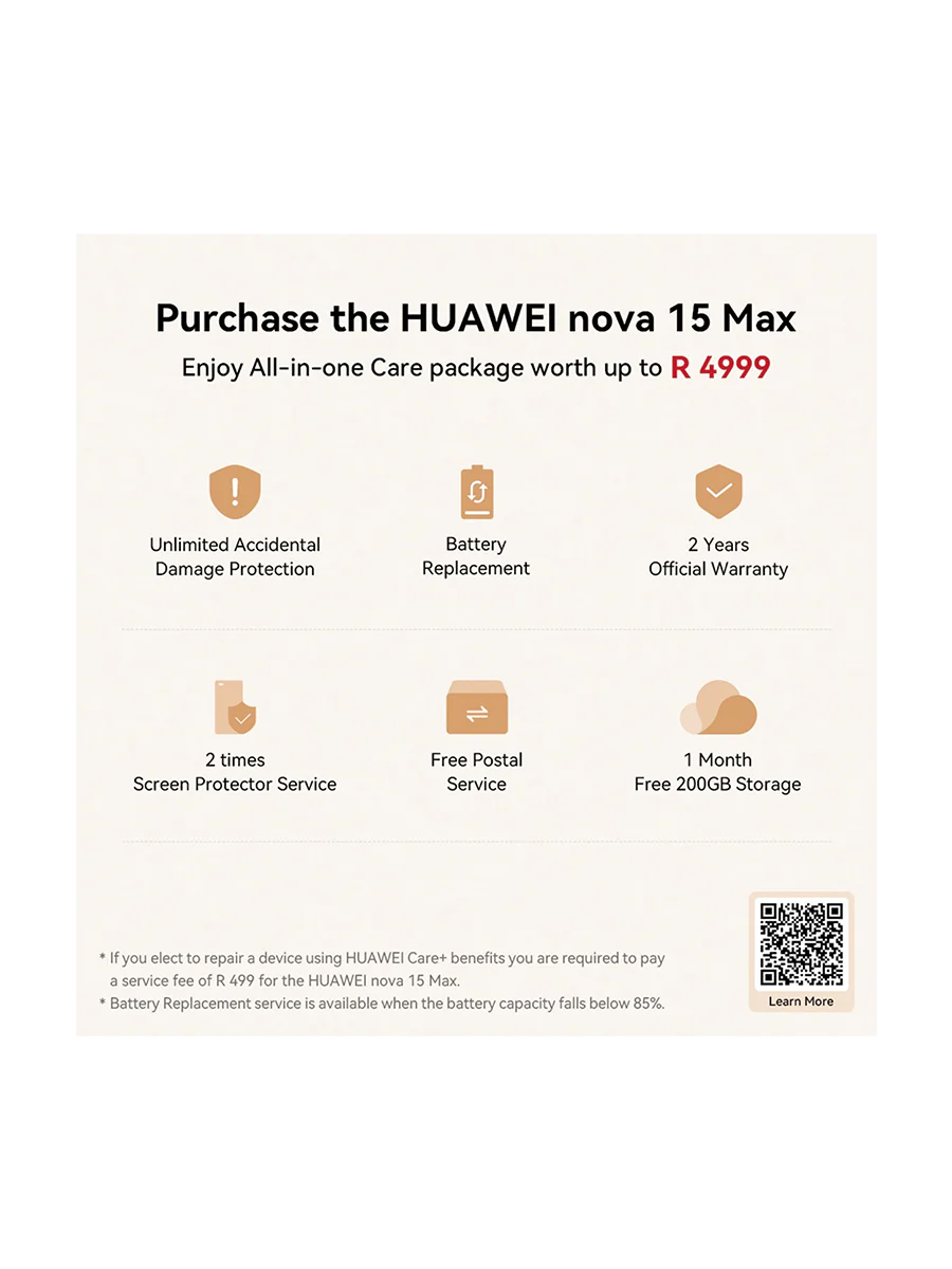 Huawei Nova 15 Max With Earbuds 256GB Dual Sim - Image 4